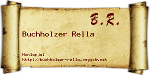 Buchholzer Rella névjegykártya